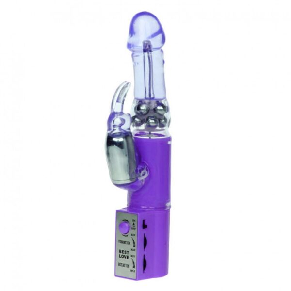 Vibrador Rotativo com Esferas Internas e Estimulador Coelho - CUTE BABY VIBRATOR - Sexyshop