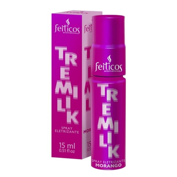 Spray Eletrizante Beijável Tremilik Sabor Morango 15ml Feitiços Aromaticos - Sexshop