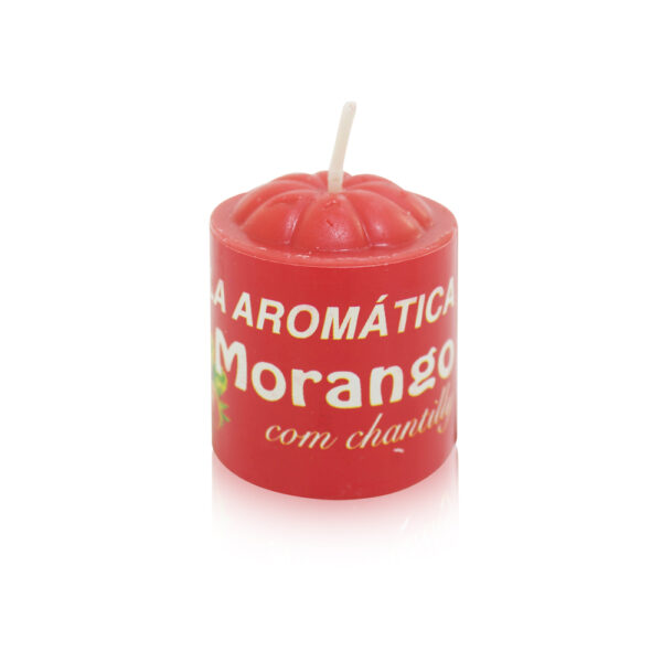 Vela Aromática Morango com Chantilly - Sexshop