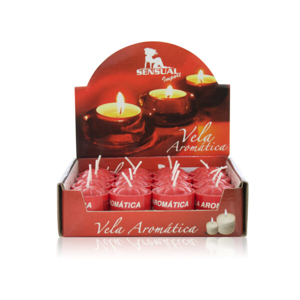 Vela Aromática Morango com Chantilly - Sexshop