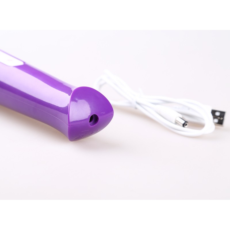 Varinha Magica recarregável 10 vibrações com cabeça flexível - Sexshop