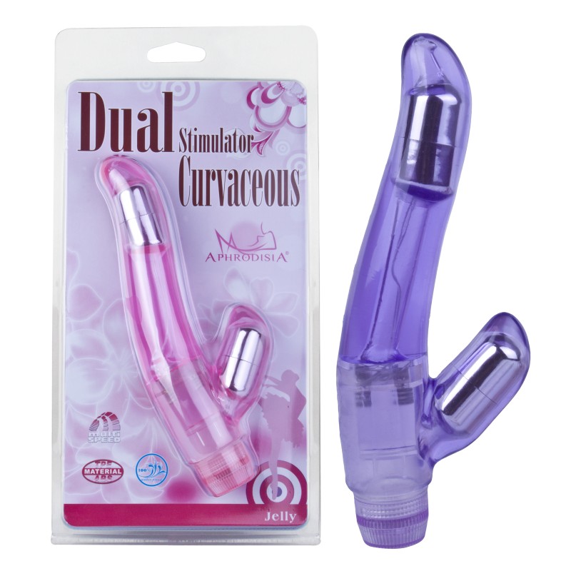 Vibrador com Plug Lateral - DUAL STIMULATOR CURVACEOUS - Sexyshop