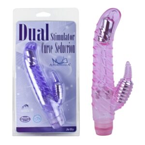 Vibrador Ponto G com Relevos Anelados - DUAL STIMULATOR CURVE SEDUCRION - Sexyshop