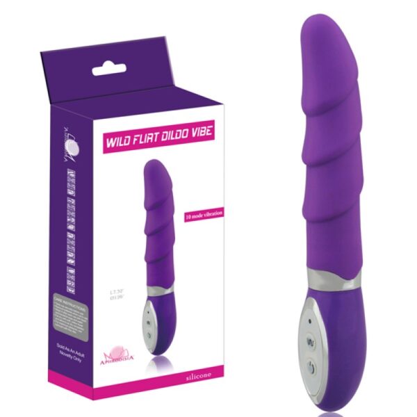 Vibrador em Silicone com 10 Vibrações - WILD FLIRT DILDO VIBE - Sexyshop