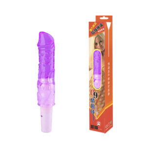 Pênis realístico em Jelly macio na cor rosa com vibrador - Sexyshop