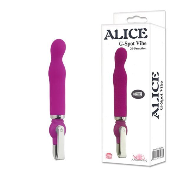 Vibrador Recarregável Ponto G com 20 Modos de Vibração - ALICE G-SPOT VIBE - Sexyshop