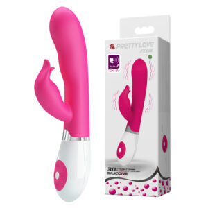 Vibrador Ponto G com Estimulador Clitoriano, Possui Sensor de Som Ambiente e 10 Modos de Vibração - PRETTY LOVE FELIX - Sexshop