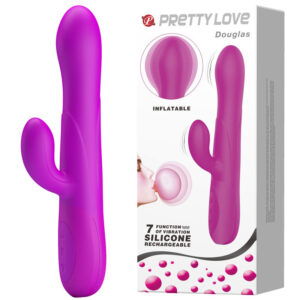 Vibrador com Ponta Inflável e 7 Modos de Vibração - PRETTY LOVE DOUGLAS - Sexshop