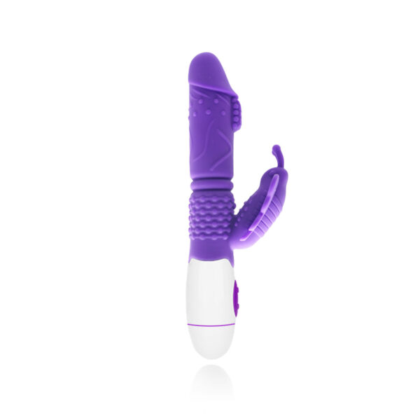 Vibrador Recarregável com Estimulador Clitoriano Borboleta e 30 Modos de Vibração - FEMALE VIBRATOR - Sexshop
