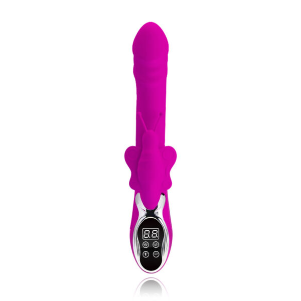 Vibrador com Controle de Temperatura Digital e 12 modos de Vibração - VIBRATOR FEMALE BUTTERFLY - Sexshop