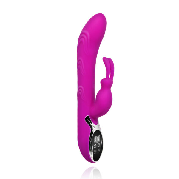 Vibrador com Controle de Temperatura Digital e 12 modos de Vibração - VIBRATOR FEMALE RABBIT - Sex shop