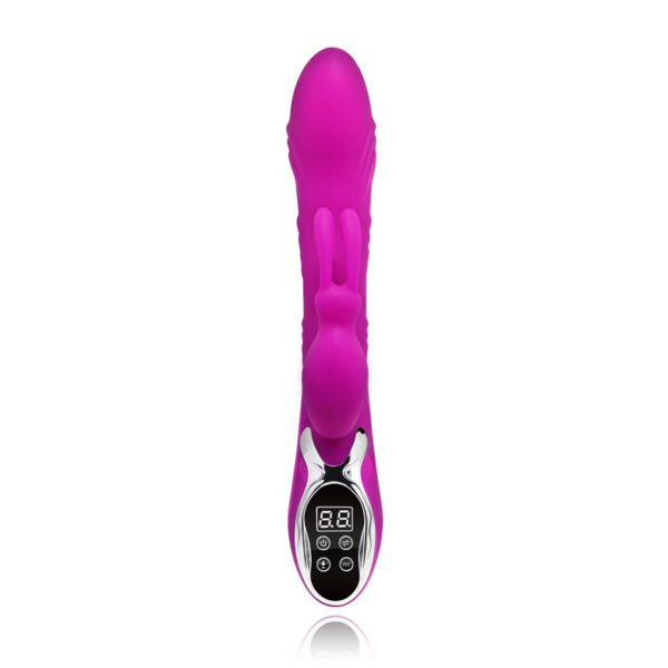 Vibrador com Controle de Temperatura Digital e 12 modos de Vibração - VIBRATOR FEMALE RABBIT - Sex shop