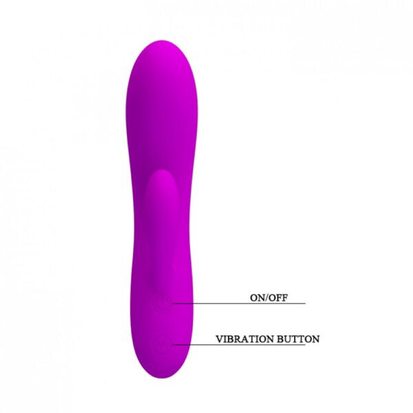 Vibrador com Estimulador Clitoriano Ponto G e 30 Modos de Vibração - PRETTY LOVE ALVIN - Sexshop