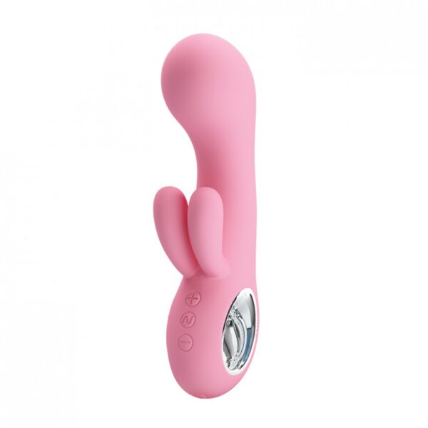 Vibrador com Estimulador Clitoriano Duplo e 30 Modos de Vibração - PRETTY LOVE VALENTINE - Sex shop