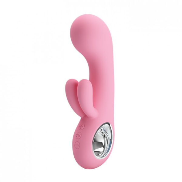 Vibrador com Estimulador Clitoriano Duplo e 30 Modos de Vibração - PRETTY LOVE VALENTINE - Sex shop