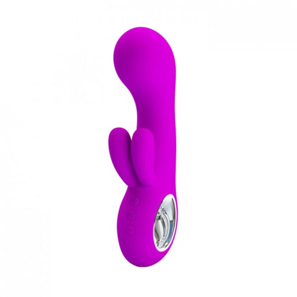 Vibrador com Estimulador Clitoriano Duplo e 30 Modos de Vibração - PRETTY LOVE VALENTINE - Sex shop