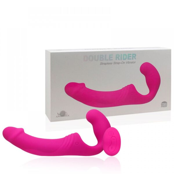 Penetrador Strapless Recarregável com Plug Vaginal e Controle Wireless - APHRODISIA DOUBLE RIDER - Sexshop