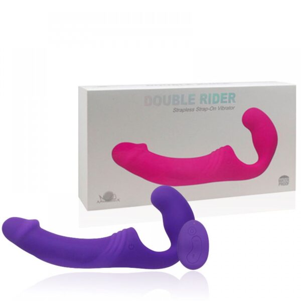 Penetrador Strapless Recarregável com Plug Vaginal e Controle Wireless - APHRODISIA DOUBLE RIDER - Sexshop