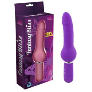 Vibrador com Formato de Pênis e 10 Vibrações - FANTASY BLISS - Sexshop
