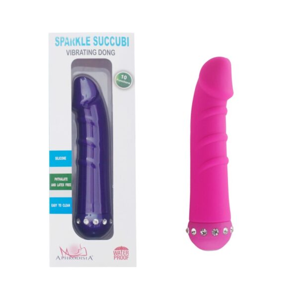 Vibrador com Ponta em Formato de Glande com 10 Modos de Vibração - APHRODISIA VIBRATING DONG - Sex shop