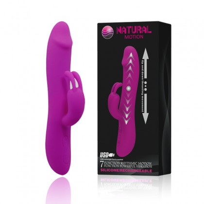 Vibrador em Silicone Recarregável com 7 Funções - NATURAL MOTION - Sexshop
