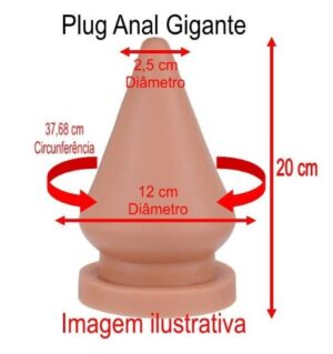 Plug Anal Gigante pele 20 x 12 cm - Sexshop