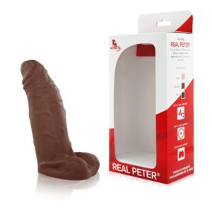 Pênis Real Peter Sacana Marrom - 4 x 13 cm - Sexshop
