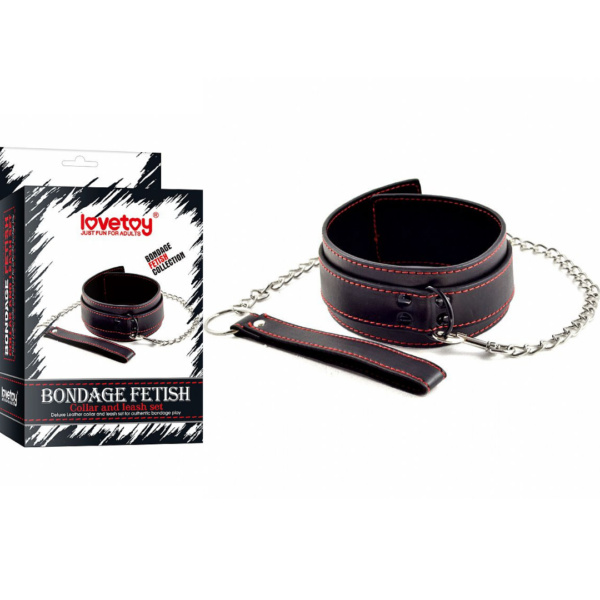Coleira Bondage com Guia - Lovetoy - Sex shop
