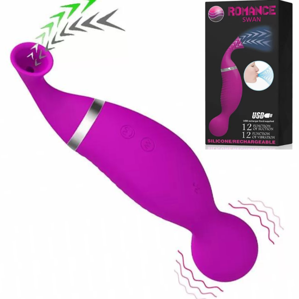 Vibrador Romance Swan - 12 Funções de Vibrações - Sex shop
