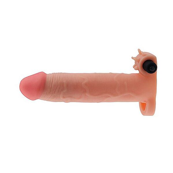 Capa Peniana Vibratória Extensora com Veias Realística e Anel para Escroto 19cm - LOVETOY - Sexshop - Image 2