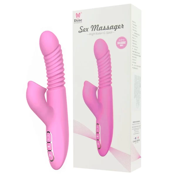 Vibrador recarregável escalonado, estimulador clitoriano com línguas - Sexshop