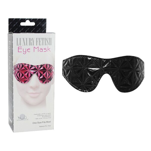 Venda Preta para os olhos com acabamento brilhante tiras ajustável - Image 3