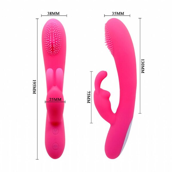 Vibrador com Estimulador Coelho com 7 Modos de Vibração - PRETTY LOVE ULYSSES - Sexshop - Image 2