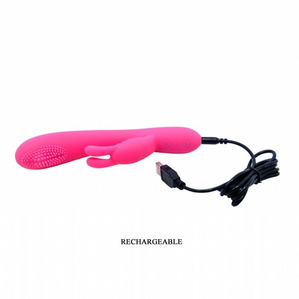 Vibrador com Estimulador Coelho com 7 Modos de Vibração - PRETTY LOVE ULYSSES - Sexshop - Image 3