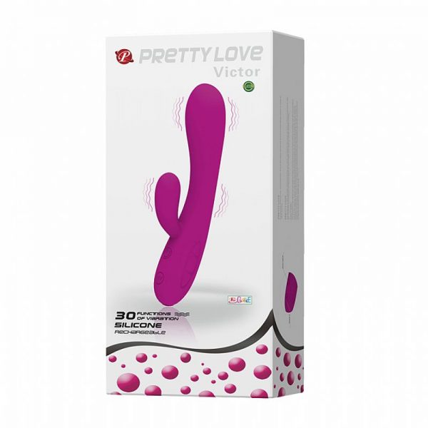 Vibrador com Estimulador Clitoriano com 30 Modos de Vibração - PRETTY LOVE VICTOR - Image 4