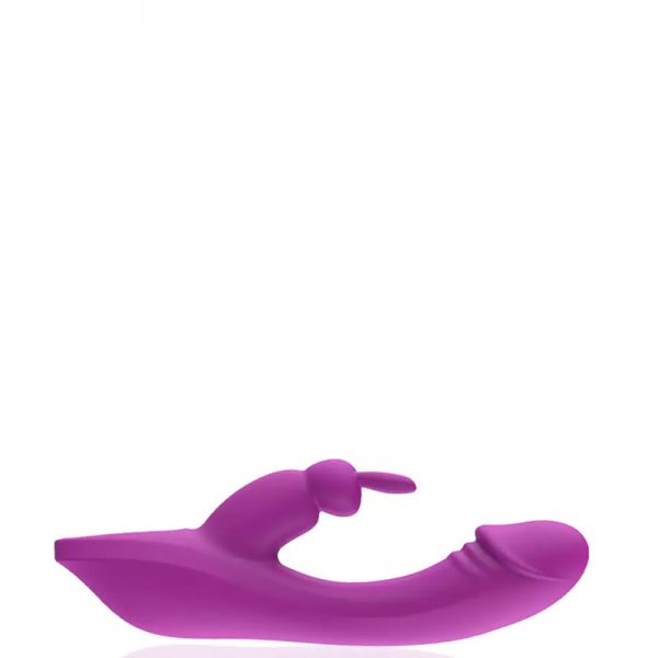 Vibrador Recarregável com Ponta Formato Glande e Estimulador Coelho - Aixi - Image 3