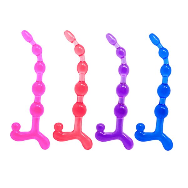 Plug Anal 5 Esferas em Jelly Macio - Sexshop - Image 2