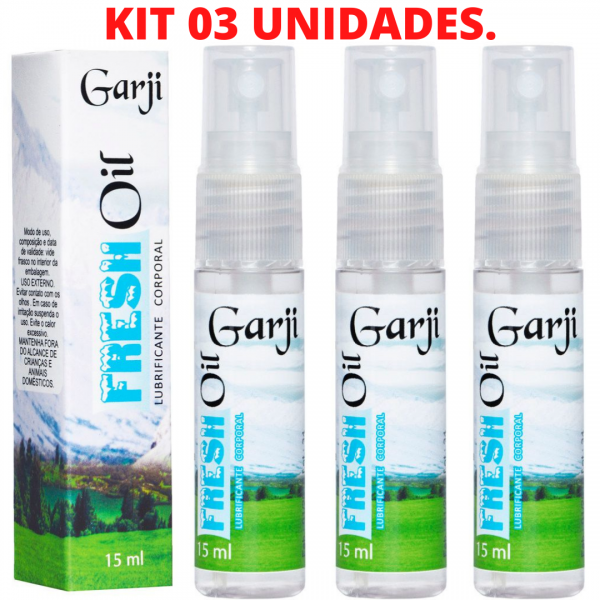 Kit 03 Lubrificante Gelado FRESH Oil Spray 15ml Garji - Image 2