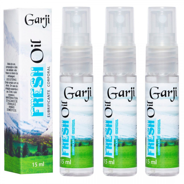Kit 03 Lubrificante Gelado FRESH Oil Spray 15ml Garji