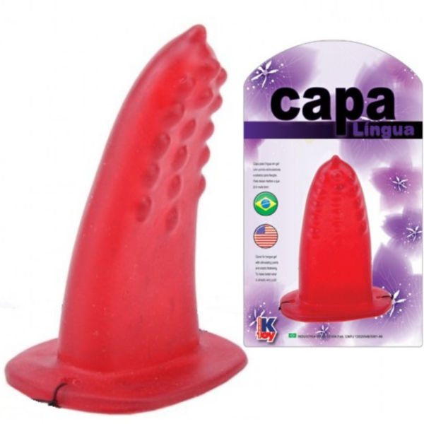 Capa de Linga Para Sexo Oral estimulante VERMELHA - Sexshop