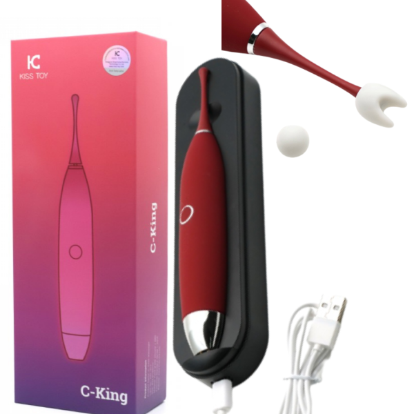 Vibrador Feminino com 5 vibrações - Estimulador Erótico - Kiss Toy