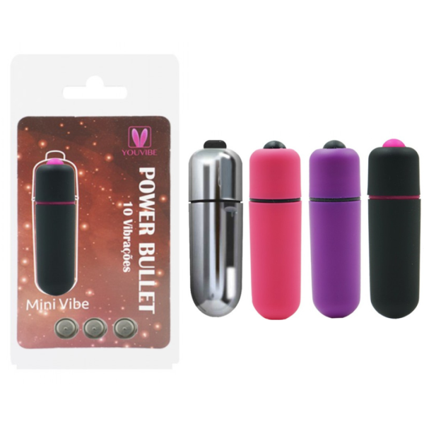 Cápsula Bullet Mini Vibe 10 vibrações YOUVIBE Cores Variadas