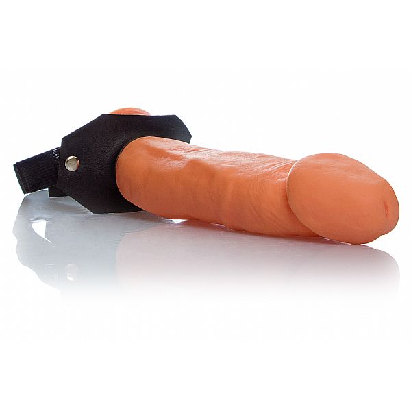 Cinta em Elástico com Capa Peniana Pequena Bege - PVC 10cm