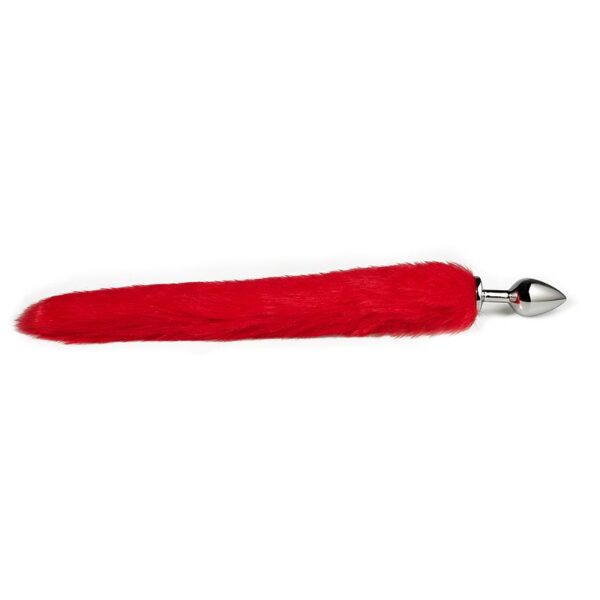 Plug Anal Rabo de Raposa Vermelho 8,2cm - Sex shop