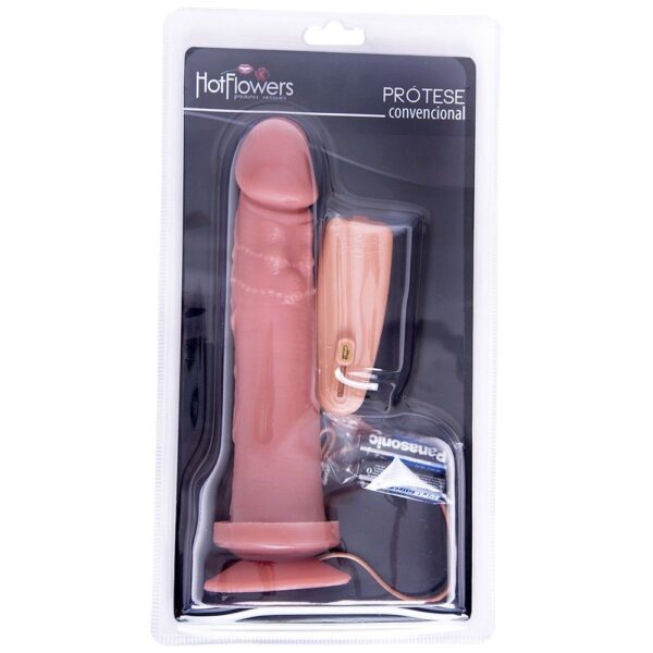 Pênis Vibrador com Ventosa 20,5x4cm Hot Flowers - Sexshop