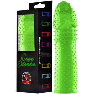 Capa Peniana Silicone Colors Verde 15CM SOULSEX - Sex shop