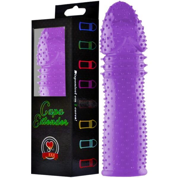 Capa Peniana Silicone Colors Roxo 15CM SOULSEX - Sex shop