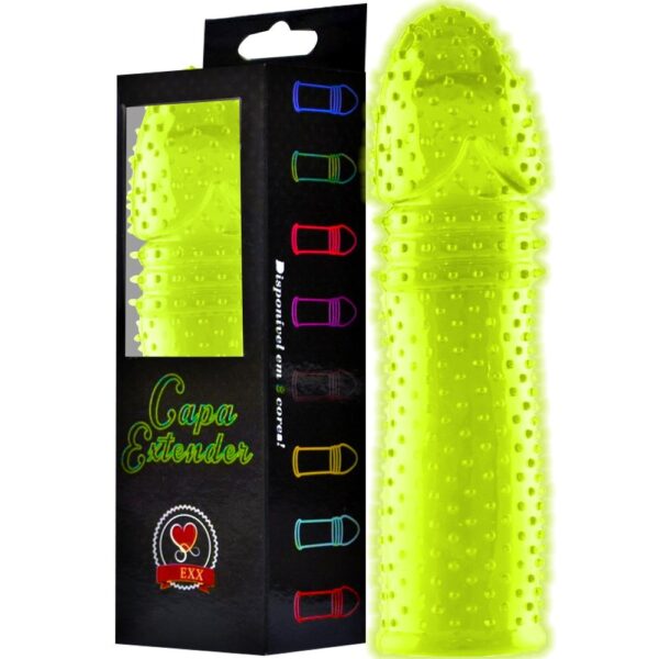 Capa Peniana Silicone Fosforescente 15cm SoulSex - Sex shop