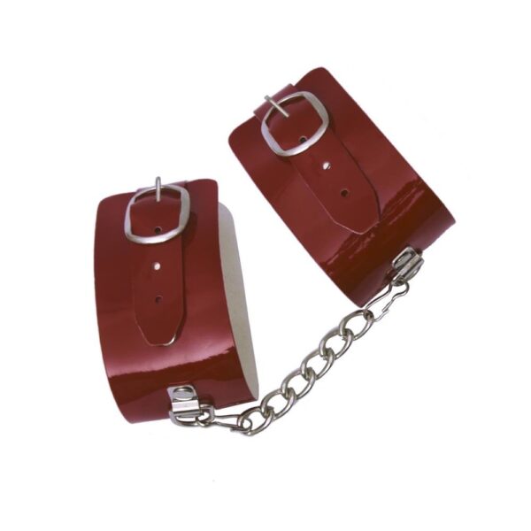 Algema Bracelete em Verniz Vermelho DOMINATRIXXX - Sex shop