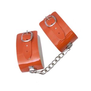 Algema Bracelete em Verniz Laranja DOMINATRIXXX - Sex shop